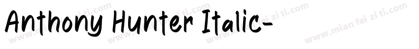 Anthony Hunter Italic字体转换